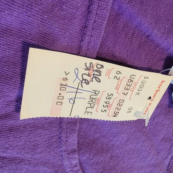 NWT Vintage Stratosphere Barbara Moss Preshrunk Cotton Purple Tank Top  OSFA NEW - Picture 4 of 10